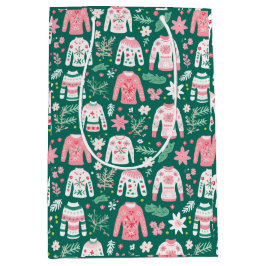 Cute Retro Ugly Sweater Rosa and Grönt Roligt