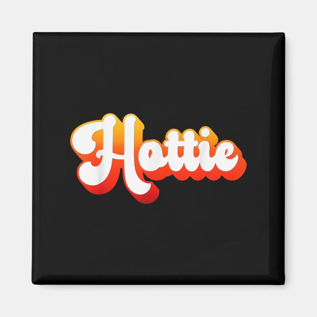 Cute Retro Vintage Hottie Magnet (Framsidan)