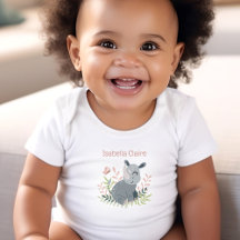 Cute Rhino Boho Namn Monogram Girl