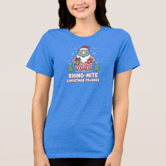 Cute Rhino Christmas Pajamas PNG | Funny Holiday T Shirt