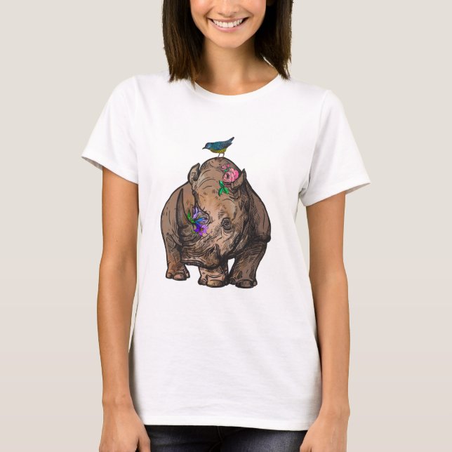 Cute rhino t shirt (Framsida)