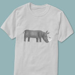 Cute Rhinoceros Animal Lover T Shirt<br><div class="desc">En illustration av roligten noshörning för djur och vilda djur och älskare.</div>