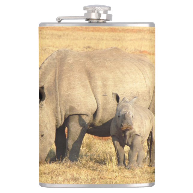 Cute rhinoceros i afrika fickplunta (Framsidan)