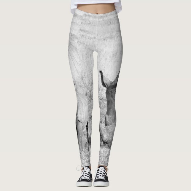 Cute rhinoceros i Afrika Leggings (Framsida)