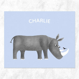 Cute Rhinoceros Personlig Poster