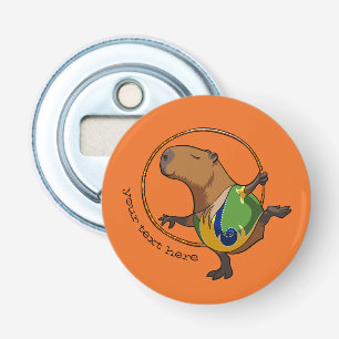 Cute Rhythmic Gymnastics Ring Tecknad Capybara Flasköppnare