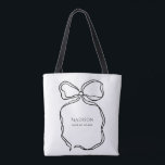 Cute Ribbon Doodle Personlig Maid of honor Gift Tygkasse<br><div class="desc">Ge maid of honor den här söta bandduken med namn och maid of honor i mitten på bandet.</div>