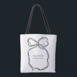Cute Ribbon Doodle Personlig Maid of honor Gift Tygkasse<br><div class="desc">Ge maid of honor den här söta bandduken med namn och maid of honor i mitten på bandet.</div>