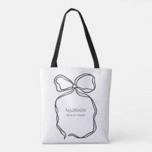 Cute Ribbon Doodle Personlig Maid of honor Gift