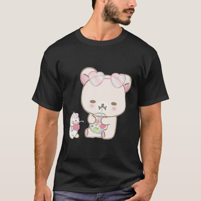 Cute Rilakkuma Summer    T Shirt (Framsida)
