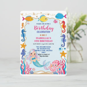 Cute Rinbow sjöjungfru seahorse octopus fyller år Spara Datumet