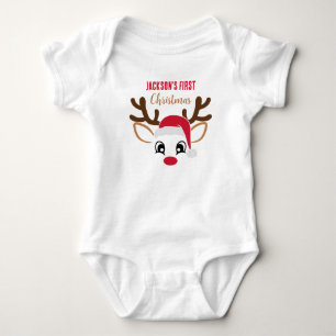 Cute Rindeer med Namn första jul T Shirt