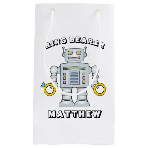 Cute Ring Bearer robot bröllop presentsäck för