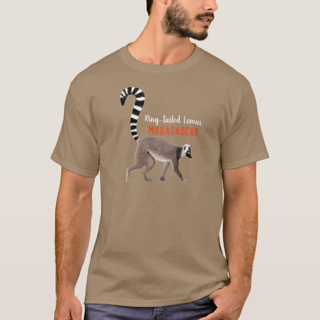 Cute Ring-stjärtad lemur i Madagaskar T Shirt (Framsida)