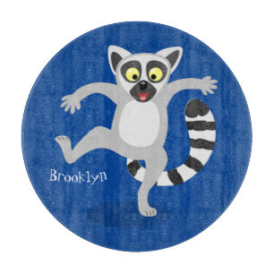 Cute ring svan lemur dans tecknad illustration