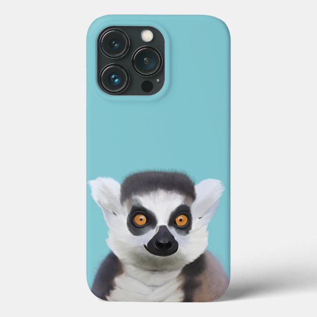 Cute Ring-Tail Lemur Ansikte (Baksida)