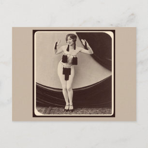 Cute risqué 1920's Flapper Girl  Vykort