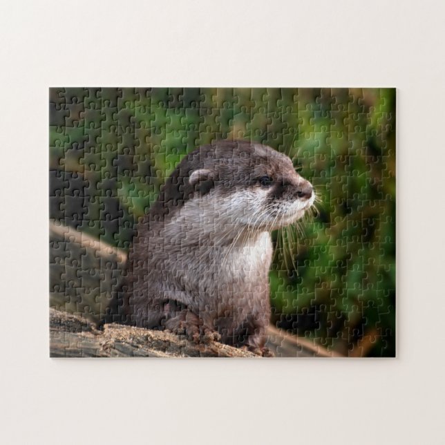 Cute River Otter, Jigszawa Puzzle Pussel (Horisontell)