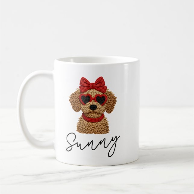 Cute RN Crochet Dog Valentine’s Day  Kaffemugg (Vänster)