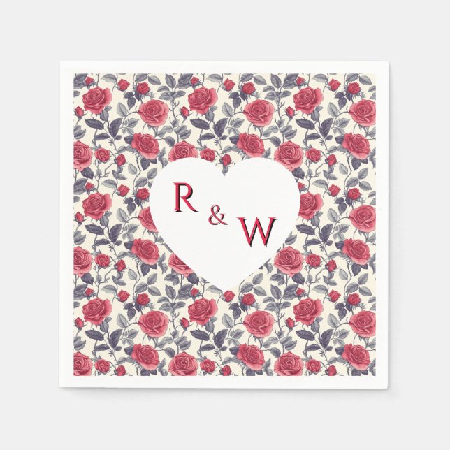 Cute Ro Bröllop Napkin Pappersservett (Framsidan)