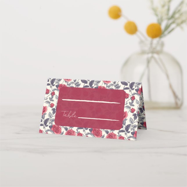 Cute Ro Bröllop ortskort Placeringskort (Framsida)