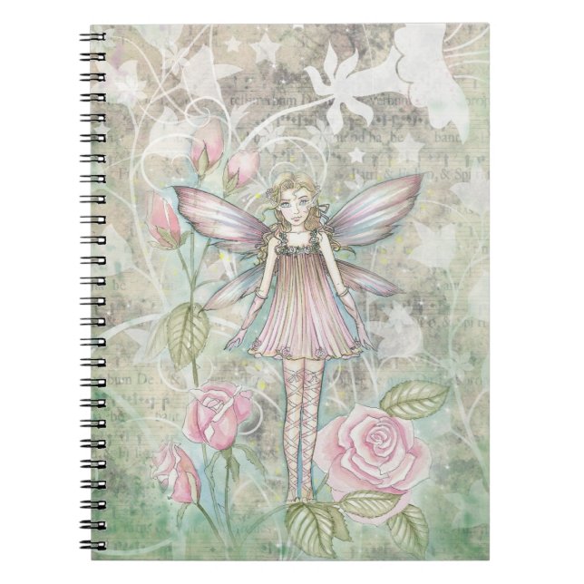 Cute Ro Fairy Notebook Anteckningsbok Med Spiral (Framsidan)