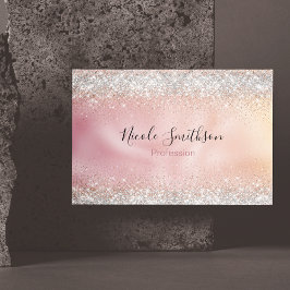 Cute ro guld faux silver glitter magnetiska visitkort