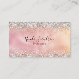 Cute ro guld faux silver glitter tidsbeställning kort