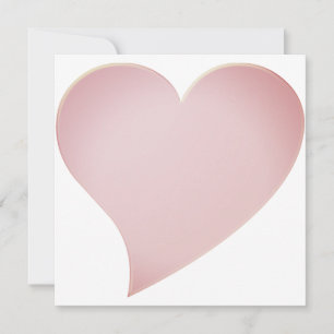Cute ro rosa hjärtminimalister Valentinkort
