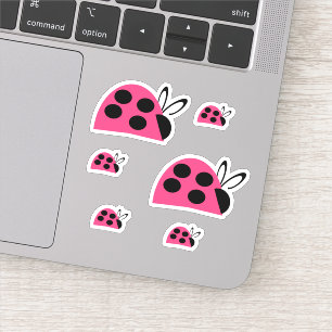 Cute Ro Rosa Ladybug Klistermärken
