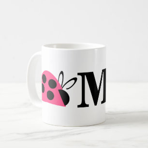 Cute Ro Rosa Ladybug Personlig Kaffemugg