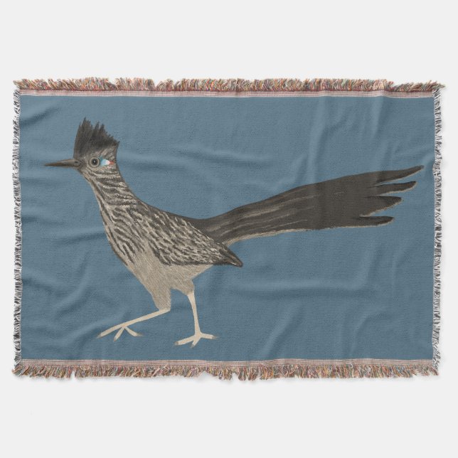 Cute Roadrunner Färgpenna Art Filt (Framsidan)