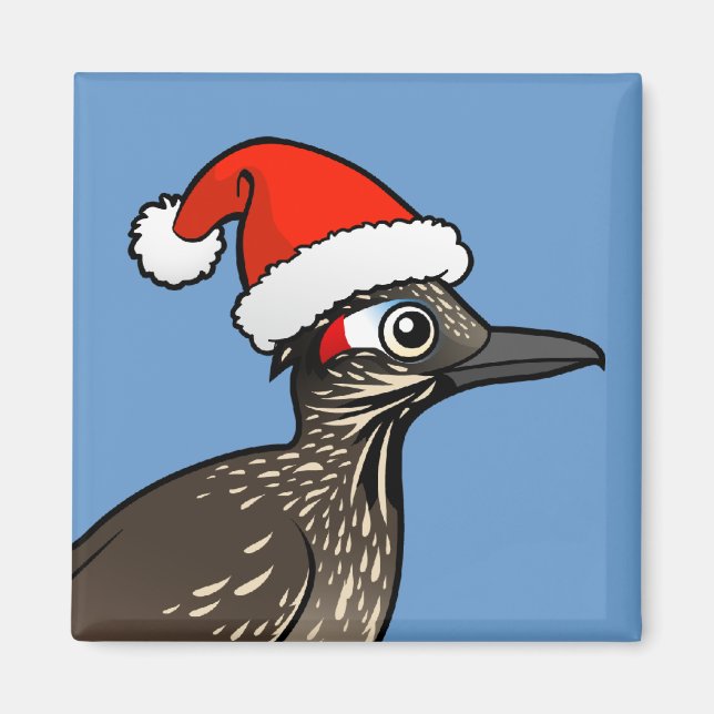 Cute Roadrunner Jultomten Magnet (Framsidan)