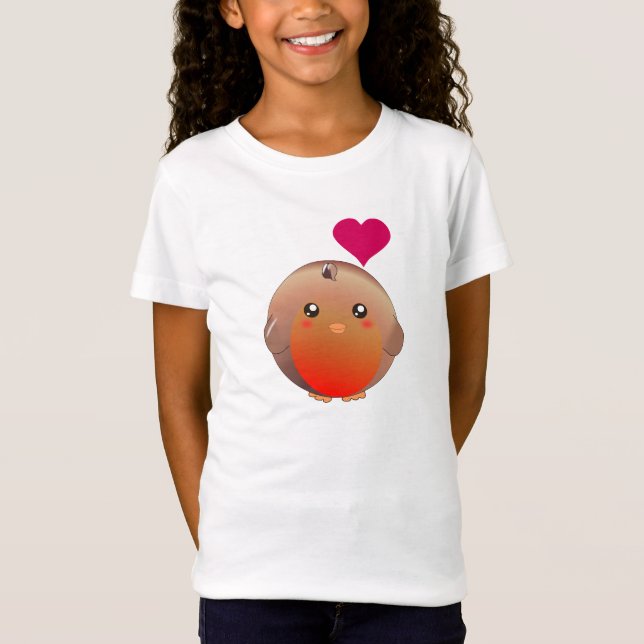 Cute Robin Bird Tee (Framsida)