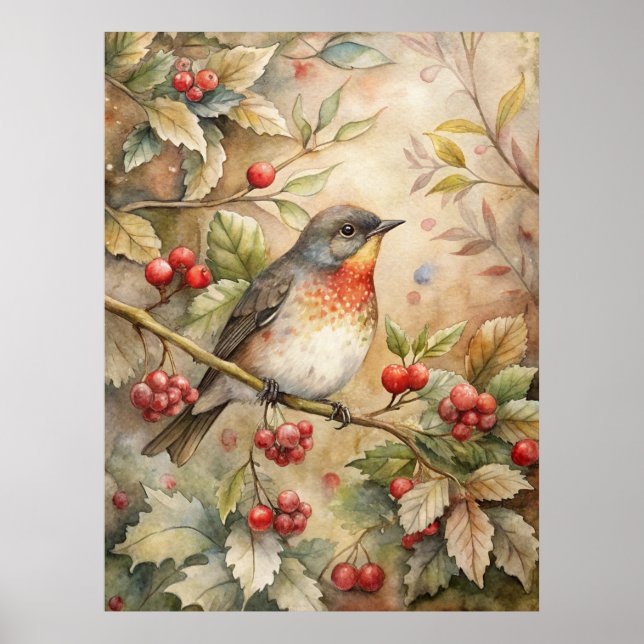 Cute Robin Poster (Framsidan)