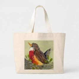 Cute Robin Tote Bag Jumbo Tygkasse