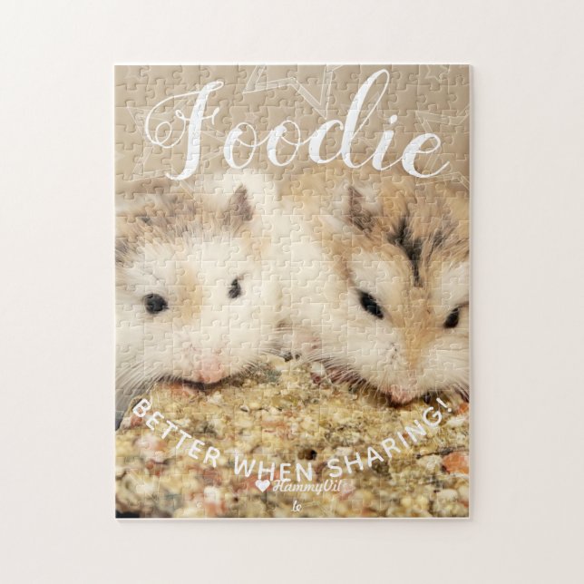 Cute Robo Hamsters Foodie Pussel (Vertikal)