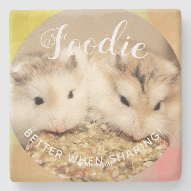 Cute Robo Hamsters Foodie Stenunderlägg (Framsidan)