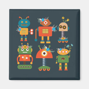 Cute robot - barndesign magnet