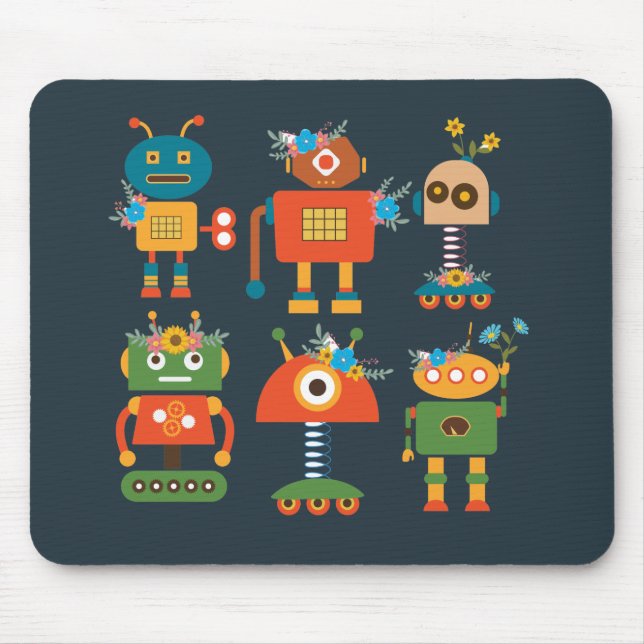 Cute robot - barndesign musmatta (Framsidan)