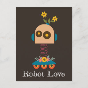Cute robot - barndesign vykort