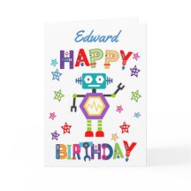 Cute Robot Children's Birthday