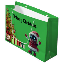 cute robot Christmas holiday tech Gift Bag