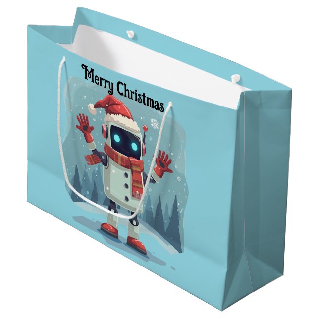 cute robot Christmas holiday tech Gift Bag (Framsidan Vinklad)