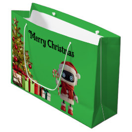cute robot Christmas holiday tech Gift Bag