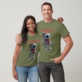 cute robot Christmas holiday tech T-Shirt