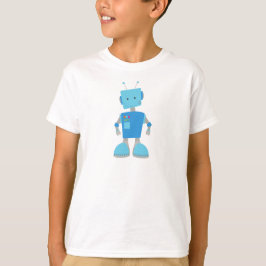 Cute Robot, Funny Robot, Fånig Robot, Blue Robot T Shirt