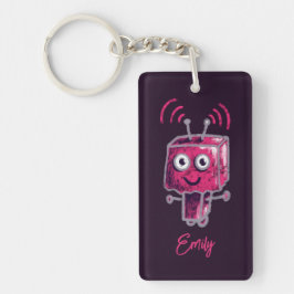 Cute Robot Grunge Rosa Namn