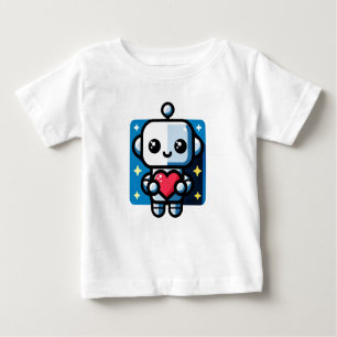 Cute Robot Holding Heart - Adsible Kärlek & Tech T Shirt