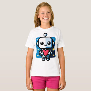 Cute Robot Holding Heart - Adsible Kärlek & Tech T Shirt